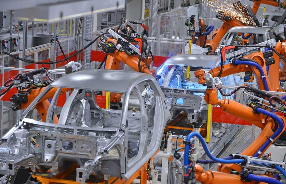 Automated Manufacturing line of automotive vehicles from which MSA is being colected