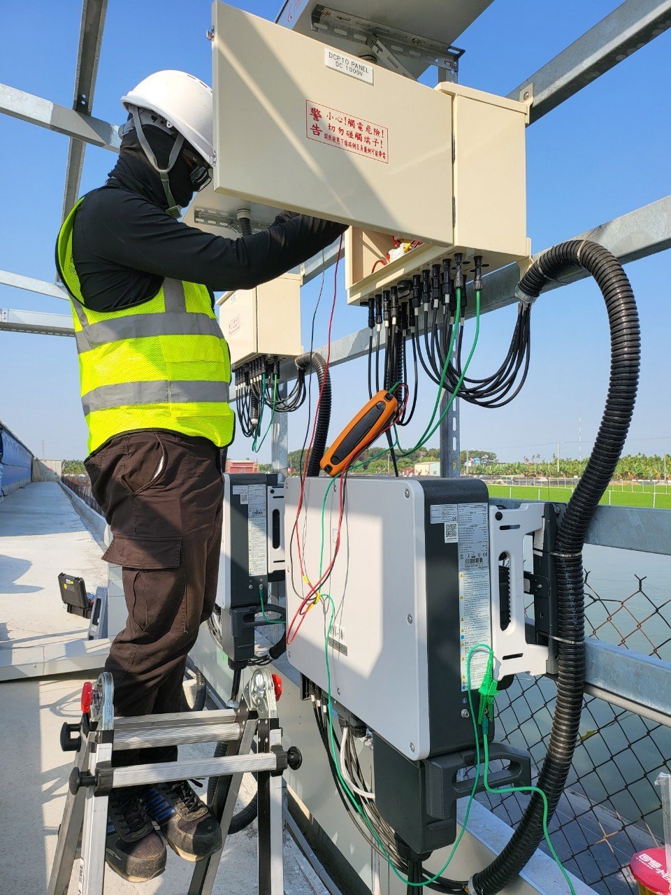 On-site Inspection of solar pannel in PV power plant
