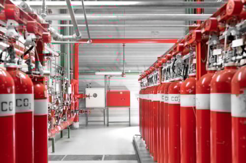 Extinguishing gas system inspection