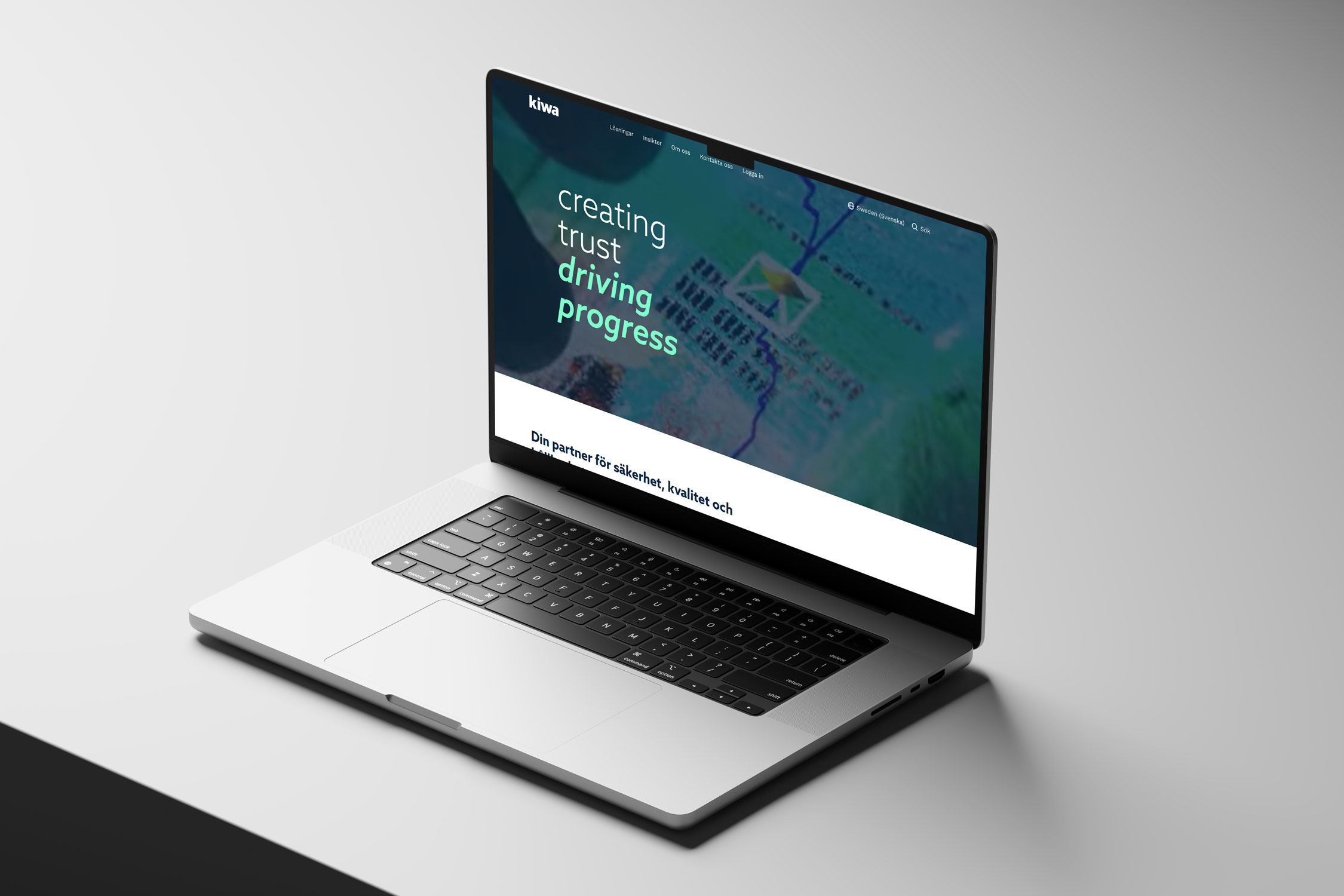 Laptop som visar Kiwa.se